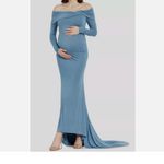 Motherhood Maternity NWT  Off-Shoulder Maternity Photoshoot Gown/Dress Photo 4