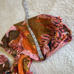 Kourt Tropical Leaf Puff Sleeve Mini Dress Pink Orange Multicolor Size S‎ NWT Photo 4