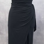 Reformation Jeans Womens Dress XL Kalia Wrap Stretchy Night Out City Chic Black Photo 0