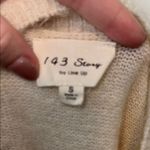 1.4.3. Story by Line Up 143 Story Chic Cream Sweater Gold Pink Sequin Design Women's Small Photo 1