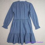 J.Crew NEW Chambray ruffle mini denim jean dress, size 0 Photo 11