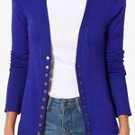 Zenana Outfitters Royal blue classic snap front vneck cardigan size medium Photo 0