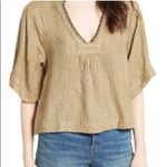 Free People  Get Over It Embellished Split-Neck Top Photo 1