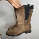 Sorel Ankle Boots Brown Leather Winter Shoes Size 6.5 Photo 2