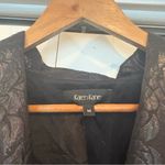 Karen Kane  Black‎ Metallic Floral Cape Style Jacket Size Medium Photo 5