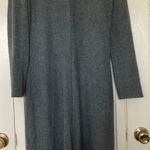 Grey Hooded Long Coat Gray Size M Photo 1