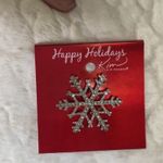 kim rogers · Snowflake Rhinestone Brooch Pin · Holiday Winter Sparkle Accessory Photo 4