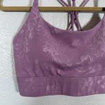 Zyia  Active Women M Lilac Lavender Purple Floral Double Strap Sports Bra Padded Photo 1