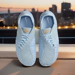 Nike  Air Women’s Size 6 Footscape Woven Washed Denim Sneakers. Ice Blue. New Photo 1