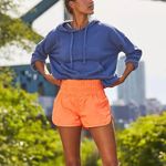 Free People Burning Up Neon Orange High Rise Ruched The Way Home Workout Short Photo 2