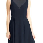 Azazie  Kaya Dress Navy Blue Sleeveless Special Occasion Wedding Cocktail Size 12 Photo 0