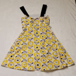 XOXO Floral Sundress 50's Housewife Retro Butter Yellow Rockabilly Pin Up SZ 3 Photo 2