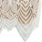 Women’s Ivory Floral Mesh Lace Overlay Mini Skirt Coquette White Photo 4