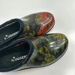 Sloggers  Womens Garden Clogs Size 6 Waterproof‎ Shoes Blue Flowers Made in USA Photo 6