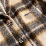 Beautiful la petite François Wool Blend Checkered Plaid Coat Size 38 Paris Gray Photo 10