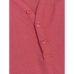 Athleta Shirt Womens Large Pink Long Sleeve Waffle Knit Wind Down Sleep Top Tee Photo 8