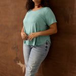 NEW Arula Blue Top Plus Size X / 0X (XL) NWT Photo 1