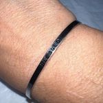 MantraBand  Silver Tone “Blessed” Thin Cuff Bracelet Photo 3