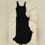 Dress the Population anthropologie  charlene square neck ruffle side slit sz S Photo 4