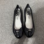 Anne Klein  Sport Sparkly Black Flats with Bows Photo 2