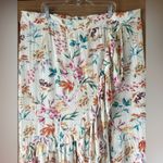 Torrid  Maxi Swiss Dot Ruffle Hi-Low Skirt Cream / Floral Women’s size 4X​​ Photo 7