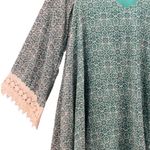 Show Me Your Mumu  Womens Tunic Dress Size L Boho Floral Crochet Lace Trim Summer Photo 3