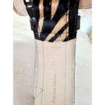 via spiga Genuine Leather Tiger Striped Adjustable Waist Belt Beige/Black Small Photo 2