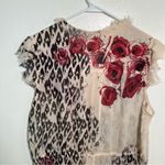 Jonathan Martin Button Down Blouse Beige Animal Print Floral 2X Photo 8