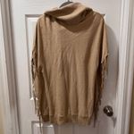 Michael Kors Chic Cowl Neck Sweater w/Fringe Detail in Camel - Western - SZ M Photo 5