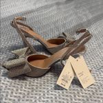 A New Day Silver Rhinestone Heels in Mid- Height Stiletto w/ Ankle Strap Photo 1