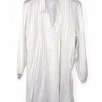 Ralph Lauren  | L |Split Neck Pintuck Pleated Top Tunic Swim Cover Up Oversized Photo 1