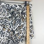Bebe Short Women's 4 White Black Leopard Into The Wild Belt Tie Night Out NWT Photo 6