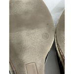 Seychelles Womans Willshire Wedge Black Fabric Peep Toe Cork Heel Sandal 8.5 M Photo 8