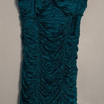 Byer California Elegant Teal Ruched Dress with knot at front Photo 0