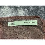 Maurice's Mauve Brown Lace Boho Blouse Top Size L Photo 6