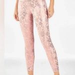 Fabletics Oasis PureLuxe High-Waisted 7/8 Leggings | Pink Floral Foil Design XXS Photo 6