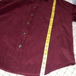 Forever 21 Oversized corduroy red button down shirt. Size M Photo 4