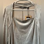VERO MODA  velvet long sleeve grey dress junior size large Photo 8