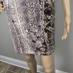 Fab'rik Bodycon Sequins Snakeskin Mini Dress Sz S Cocktail Party Club Sexy Date Purple Photo 5