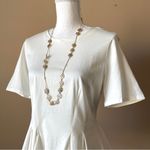 Rebecca Taylor  | White Mixed Media Peplum Top Sz M Photo 1