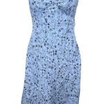 Madewell Ariana Women's Blue Floral Sleeveless V-neck Midi A-Line Tank Dress 0 Photo 0