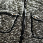 Takara  METALLIC FULL Zip Vest Size Medium Gray/Silver Photo 3