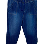 Lane Bryant  Mid Rise Boyfriend Capri Jeans Elastic Waist Pull-On Denim 14 Photo 0