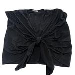 ZARA ‎ Collection Top Womens Small Black Tie Front Strapless Cropped Photo 0
