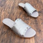Brighton  • Night Sandals leather studded slides Zinc Pearl made in Italy Photo 10