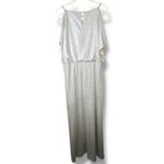 Ralph Lauren Lauren Metallic Knit Flutter Cold-Shoulder Maxi Evening Gown Photo 10