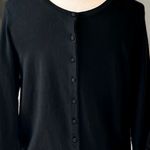 Audrey & Grace Black Cardigan Lightweight Dressy Sweater Petite Medium Solid Photo 7