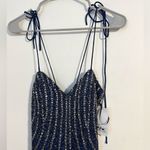 NWT Andretta Donatello SILK vintage beaded embellished navy gown whimisoth Blue Photo 1