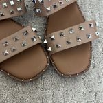 Steve Madden NWOT studded Tan Leather Sandals slides mules Photo 3