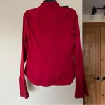 New York & Company Tailored Tight Fit Red Button Down Office Siren Shirt Small Photo 4